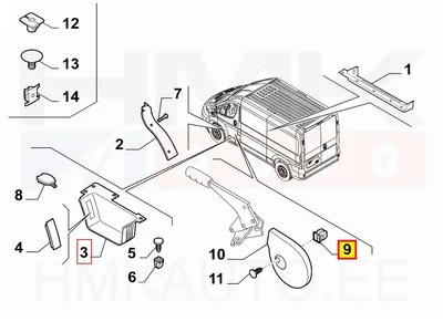 Tüübel (kruvi pesa) OEM Jumper/Boxer/Ducato 2006- (1tk.) - FIAT  14115680 - OE - 100% Genuine Part