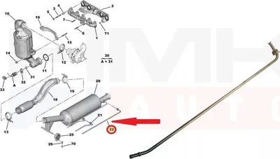 Väljalaskegaaside rõhuanduri toru OEM Citroen/Peugeot - PSA  9805696380 - OE - 100% Genuine Part