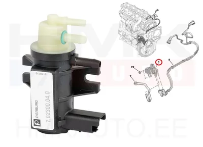Turbo juhtsolenoid Citroen/Peugeot 1,6BlueHDi - 7.02300.04.0 - Pierburg