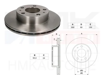 Piduriketas eesmine Jumper/Boxer/Ducato 2006- 16" 300/24mm - 491-4534