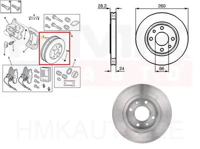Piduriketaste komplekt (2tk) eesmine OEM Peugeot 406 - PSA  4246L9 - OE - 100% Genuine Part