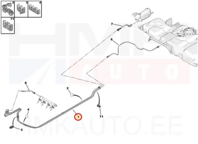 Kütusetorustik OEM Berlingo,C4,DS4 / Partner,308,3008,5008  EP6C - PSA  1574EP - OE - 100% Genuine Part