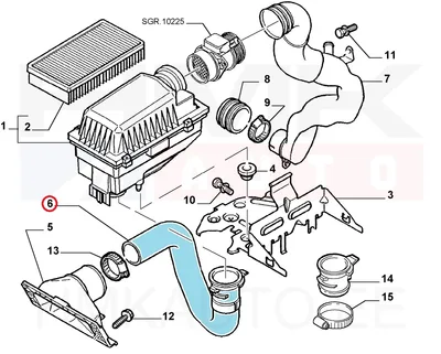 Õhufiltri toru OEM Jumpy/Expert I&II 2,0HDi - PSA  14263P - OE - 100% Genuine Part