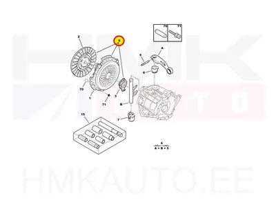 Sidurikomplekt OEM Citroen/Peugeot 1,9D - PSA  2051W6 - OE - 100% Genuine Part