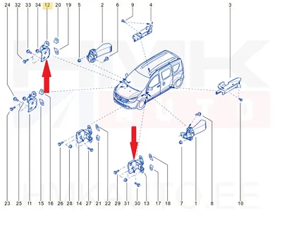 Esiukse hing ülemine parem=alumine vasak OEM Dacia - REN  804207876R - OE - 100% Genuine Part