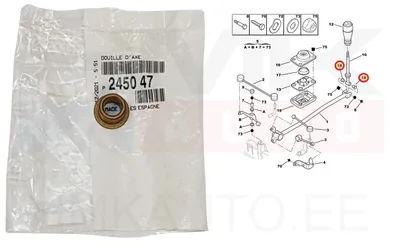Käiguhoovastiku puks OEM Peugeot/Citroen - PSA  245047 - OE - 100% Genuine Part