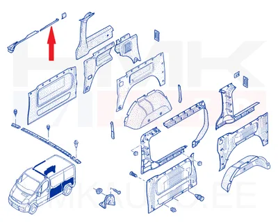 Salongi plastikliist OEM Renault Trafic II/Opel Vivaro - REN  8200009712 - OE - 100% Genuine Part