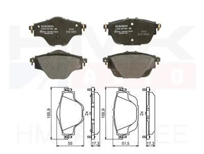 Piduriklotside komplekt tagumine Citroen C4 Picasso / Peugeot 3008 , 5008 - 1557.00 - Bosch