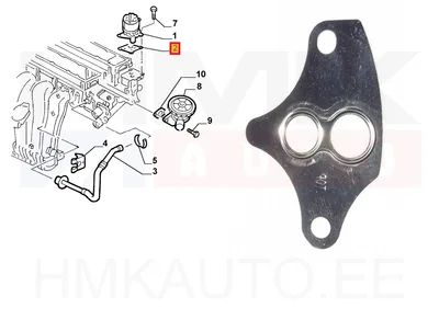 EGR klapi tihend OEM Citroen/Peugeot EW7/EW10 - PSA  161853 - OE - 100% Genuine Part