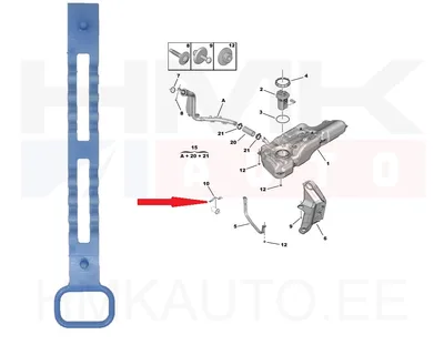 Kütusefiltri kinnitusvits OEM Citroen/Peugeot - PSA  1563E0 - OE - 100% Genuine Part