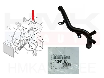 Jahutusvedeliku toru OEM Citroen/Peugeot EW10J4 - PSA  1341E1 - OE - 100% Genuine Part