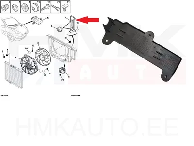 Jahutusventilaatori juhtploki kate OEM Peugeot 206 - PSA  126764 - OE - 100% Genuine Part