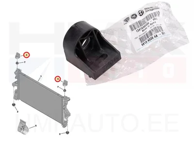 Jahutusradiaatori fikseerimispuks OEM Jumper/Boxer/Ducato 2006- - PSA  1312C2 - OE - 100% Genuine Part