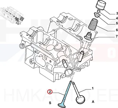 Klapp väljalase OEM Citroen/Peugeot/Fiat 2,0 16V  EW10 - PSA  094999 - OE - 100% Genuine Part