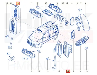 Liugukse kontaktlüliti OEM Renault Kangoo II - REN  8200428700/L - OEM (no box)