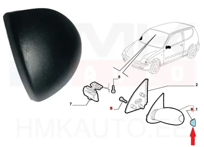Uksepeegli korpuse kork parem OEM Fiat Ceicento - FIAT  71715590 - OE - 100% Genuine Part