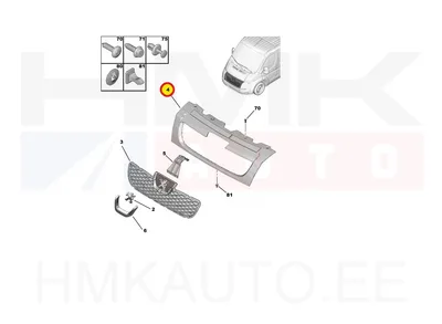 Iluvõre raam OEM Peugeot Boxer 2006-2014 - PSA  1614288780 - OE - 100% Genuine Part