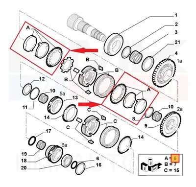 Sünkronisaatori rõngas 1-2 käik OEM Fiat/Opel M32-käigukast - FIAT  55574656 - OE - 100% Genuine Part