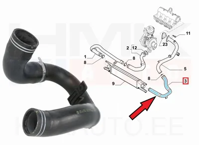 Turbo õhutoru OEM Fiat Doblo 1,6/2,0JTD 2010- - FIAT  51832089 - OE - 100% Genuine Part