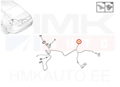 Juhtmestik tagaluugile OEM Peugeot 407 - PSA  6534NP - OE - 100% Genuine Part