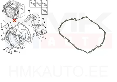 Käigukasti tihend OEM Citroen/Peugeot 4KR20 - PSA  220938 - OE - 100% Genuine Part