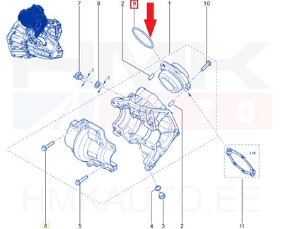 Käigukasti tihend (O-rõngas) OEM Renault/Dacia - REN  331497062R - OE - 100% Genuine Part