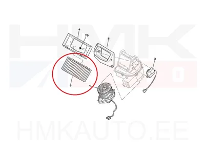 Salongiõhu filter aktiivsöega OEM Peugeot 406 - PSA  6447PG - OE - 100% Genuine Part