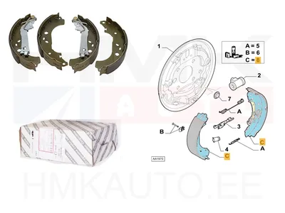 Trummelpiduriklotsid OEM Citroen Nemo/Peugeot Bipper/Fiat Fiorino Qubo 228mm - FIAT  77364667 - OE - 100% Genuine Part