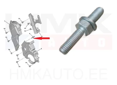 Veepumba ja hammasrihma katte kinnituspolt OEM Citroen/Peugeot/Ford 2,0HDi - PSA  120321 - OE - 100% Genuine Part