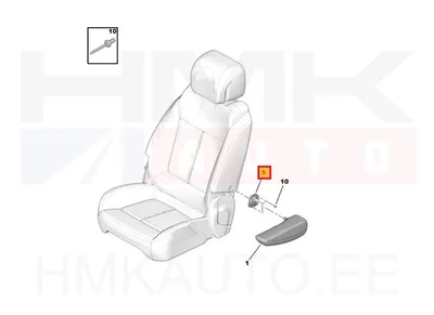 Käetoe kinnitusmehhanism juhiistmele OEM Peugeot 5008 - PSA  8831C4 - OE - 100% Genuine Part