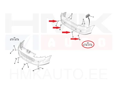 Parkimisanduri kinnitusvõru (komplekt 4tk.) OEM Peugeot 407 - PSA  7414FX - OE - 100% Genuine Part