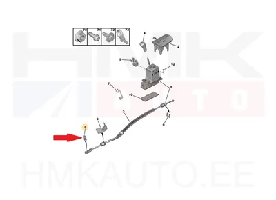Käiguvahetushoob automaatkäigukast OEM Peugeot 607  AM6 - PSA  241640 - OE - 100% Genuine Part
