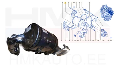 Tahmafilter(DPF/FAP) OEM Renault Trafic 1,6dCi Euro5 66/88kW 2014- - REN  208A04010R - OE - 100% Genuine Part