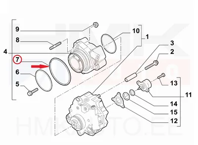 Kõrgsurvepumba korpuse tihend OEM Jumper/Boxer/Ducato/Daily 3,0HDi  69,44x3,53 - FIAT  17290481 - OE - 100% Genuine Part