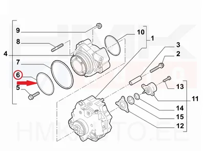 Kõrgsurvepumba korpuse tihend OEM Jumper/Boxer/Ducato/Daily 3,0HDi - FIAT  17284781 - OE - 100% Genuine Part