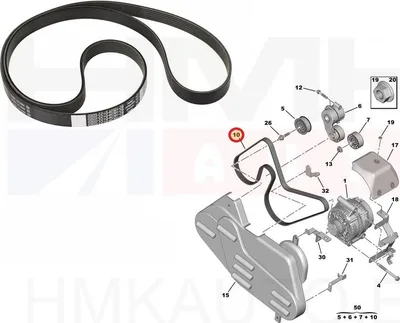 Mitmikkiilrihm 6PK1640 OEM Jumper/Boxer 2,2HDi Euro5 (+A/C) - PSA  9676553180 - OE - 100% Genuine Part
