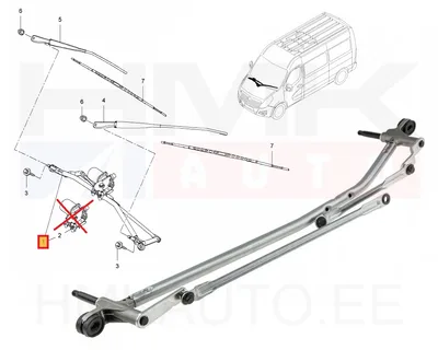Klaasipühkijate hoovastik ilma mootorita Renault Master 2010- - JAD  239113J 