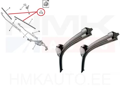 Klaasipühkijate komplekt OEM Citroen Berlingo / Peugeot Partner , Rifter 2018- - PSA  1689817180 - OE - 100% Genuine Part