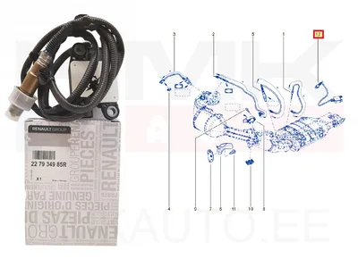 Tahmaosakeste andur OEM Renault Koleos II 2,0DCI - REN  227934985R - OE - 100% Genuine Part