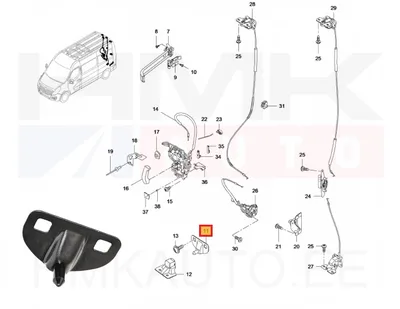 Tagaukse suunaja alumine parem OEM Renault Master 2010- - REN  8200497819 - OE - 100% Genuine Part