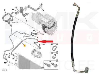 A/C toru, kõrgsurve OEM Jumper/Boxer/Ducato 2011-14  3,0HDi - PSA  1607290680 - OE - 100% Genuine Part