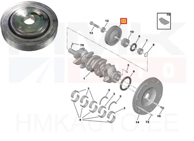Väntvõlli rihmaratas OEM Citroen/Peugeot/Fiat 2,0 16V EW10 - PSA  0515R1 - OE - 100% Genuine Part