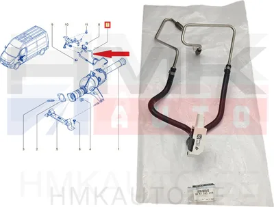 Väljalaskegaaside rõhuandur (koos torudega) OEM Renault Master 2,3dCi 2016- Euro6 - REN  208158341R - OE - 100% Genuine Part