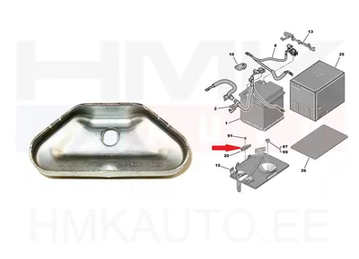 Aku kinnitusklamber OEM Citroen Berlingo / Peugeot Partner - PSA  561532 - OE - 100% Genuine Part