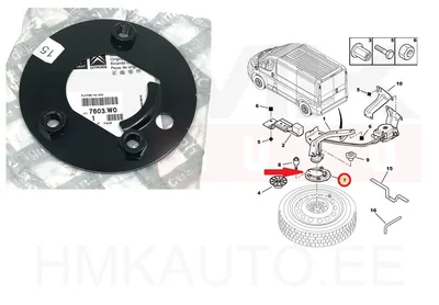 Varuratta vaheplaat 15" valuveljele OEM Jumper/Boxer/Ducato 2006- - PSA  7603W0 - OE - 100% Genuine Part