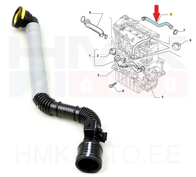 Karterituulutuse toru OEM Citroen/Peugeot/Fiat 2,0HDi (DW10) - PSA  1192AA - OE - 100% Genuine Part