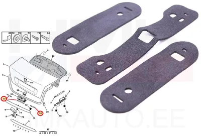 Numbritulede katteliistu tihend OEM Peugeot 307 -2009 - PSA  8726P6 - OE - 100% Genuine Part