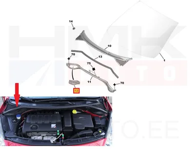 Salongiõhu filtrikorpuse kaas OEM Peugeot 207 - PSA  8251Y3 - OE - 100% Genuine Part