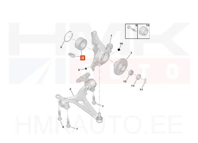 Rattalaagri komplekt eesmine OEM Citroen C8/Peugeot 807 -2006 - PSA  335087 - OE - 100% Genuine Part