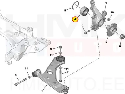 Rattalaager eesmine OEM Citroen Nemo/Peugeot Bipper 1,3-1,4HDI - PSA  332677 - OE - 100% Genuine Part